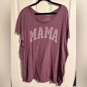 Torrid Women's Mauve 'MAMA' Short Sleeve Tee